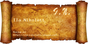 Ila Nikolett névjegykártya